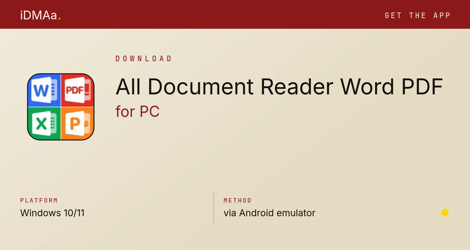 Download All Document Reader: Word, PDF for PC