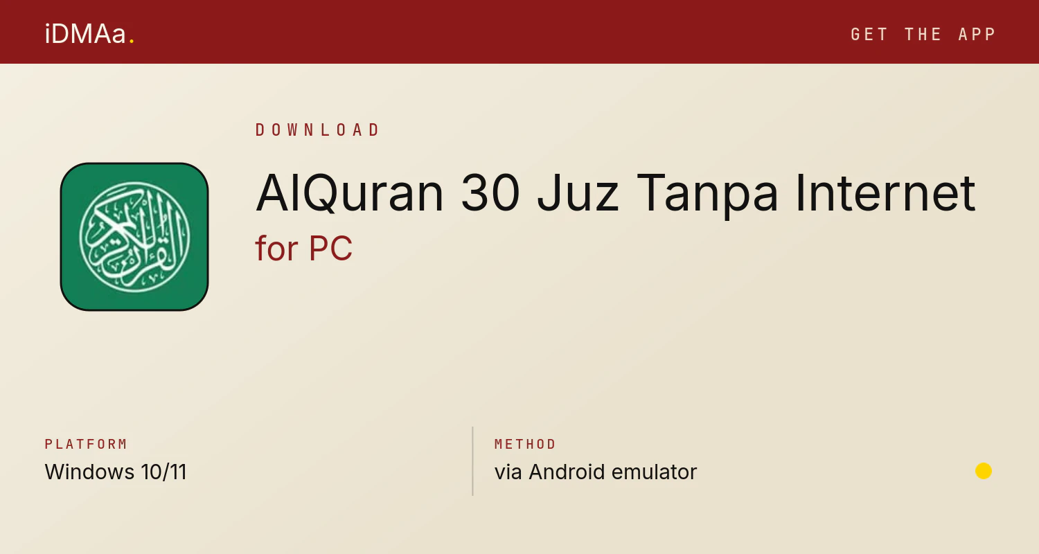 Download AlQuran 30 Juz Tanpa Internet for PC
