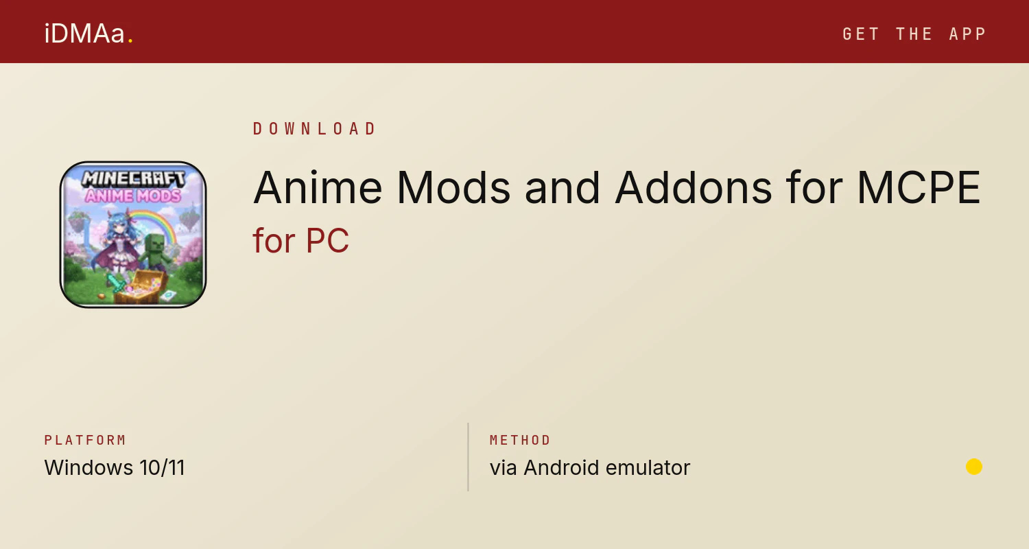 Download Anime Mods and Addons for MCPE for PC