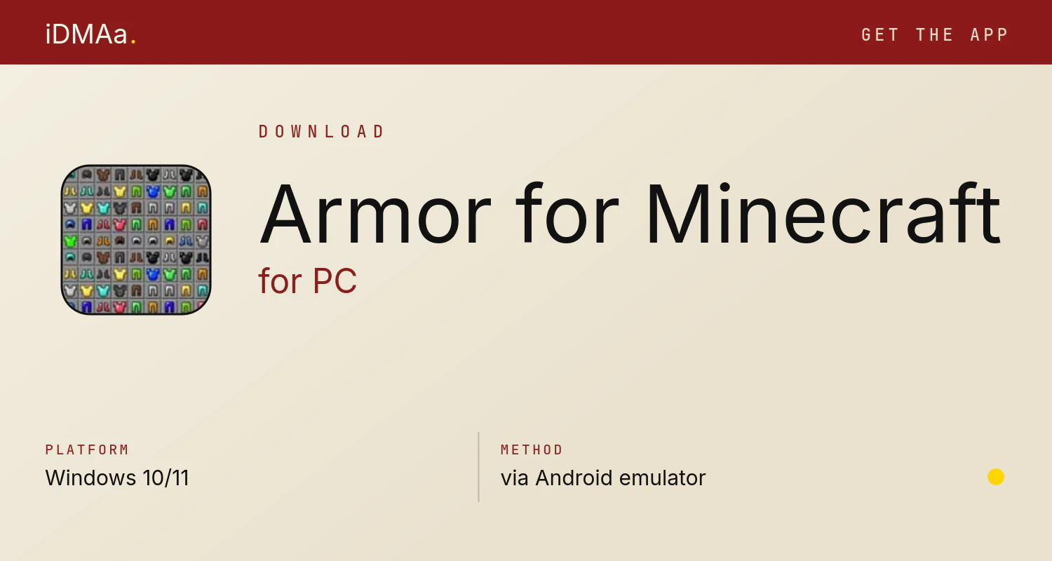 Download Armor for Minecraft for PC