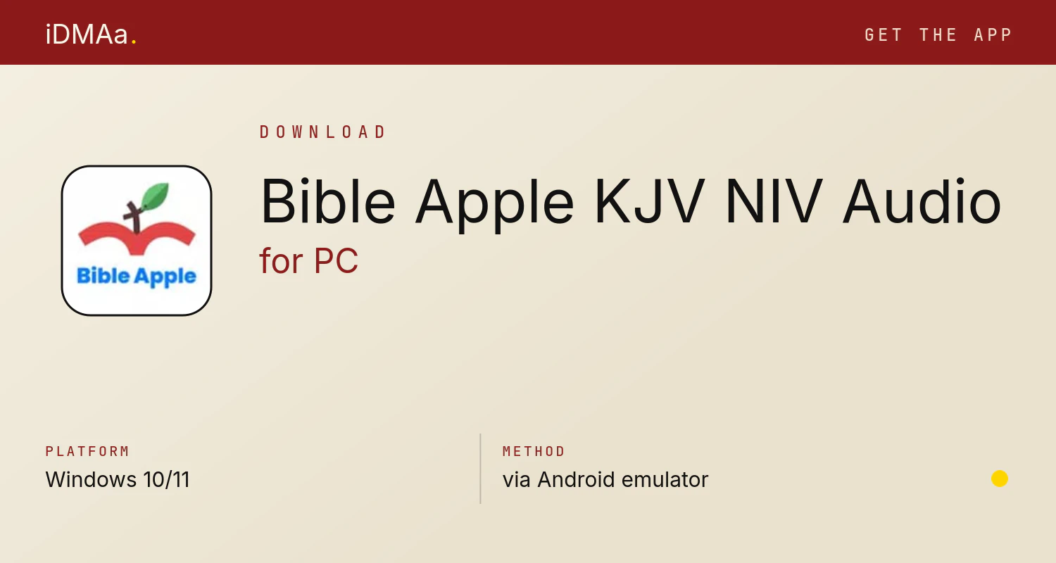 Download Bible Apple - KJV, NIV Audio for PC Download Bible Apple - KJV, NIV Audio for PC