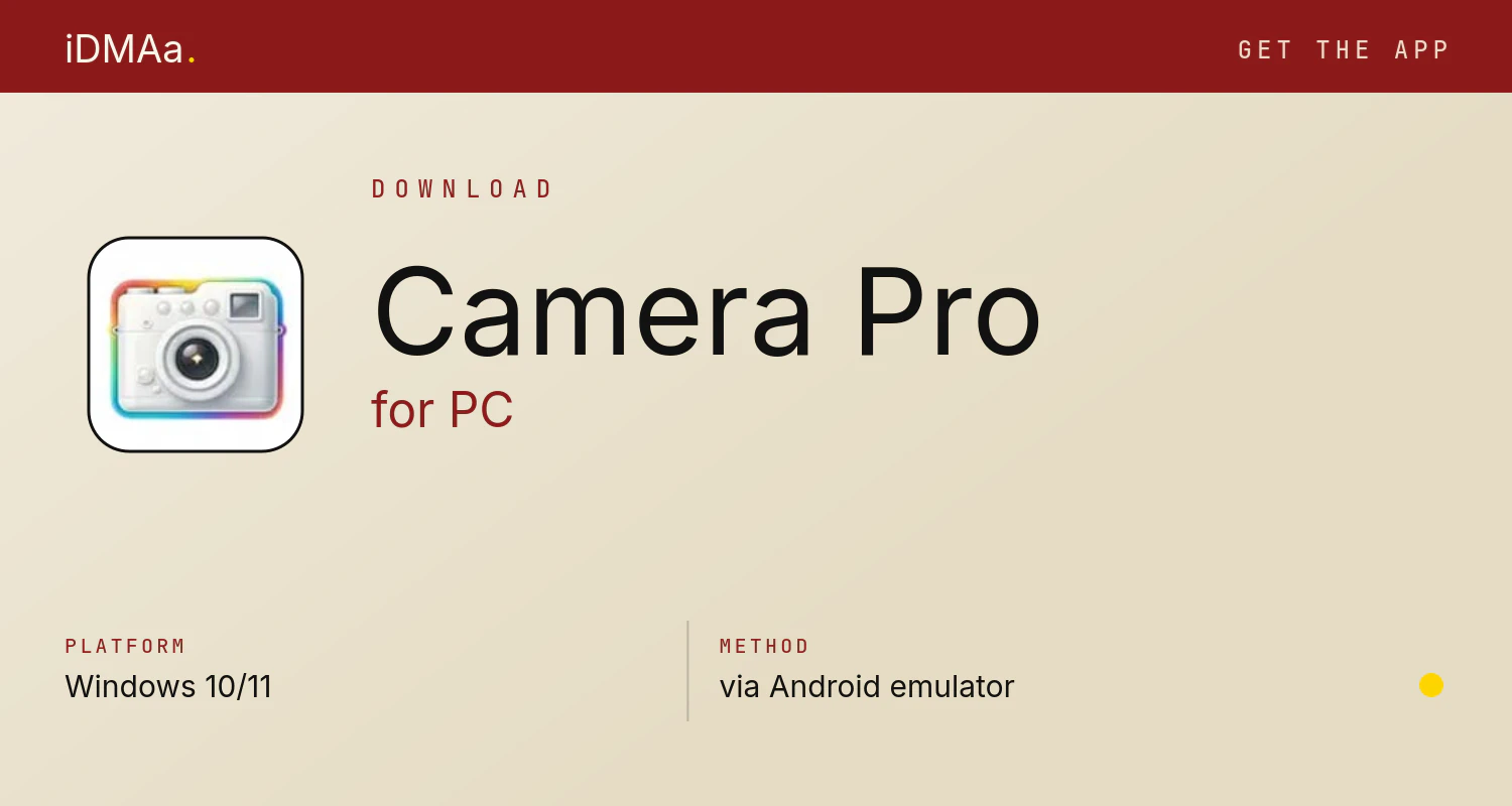 Download Camera Pro for PC