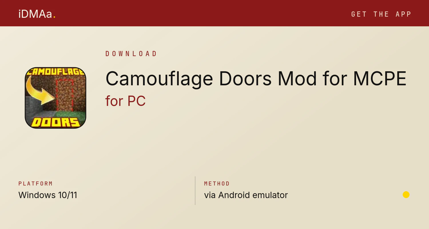 Download Camouflage Doors Mod for MCPE for PC