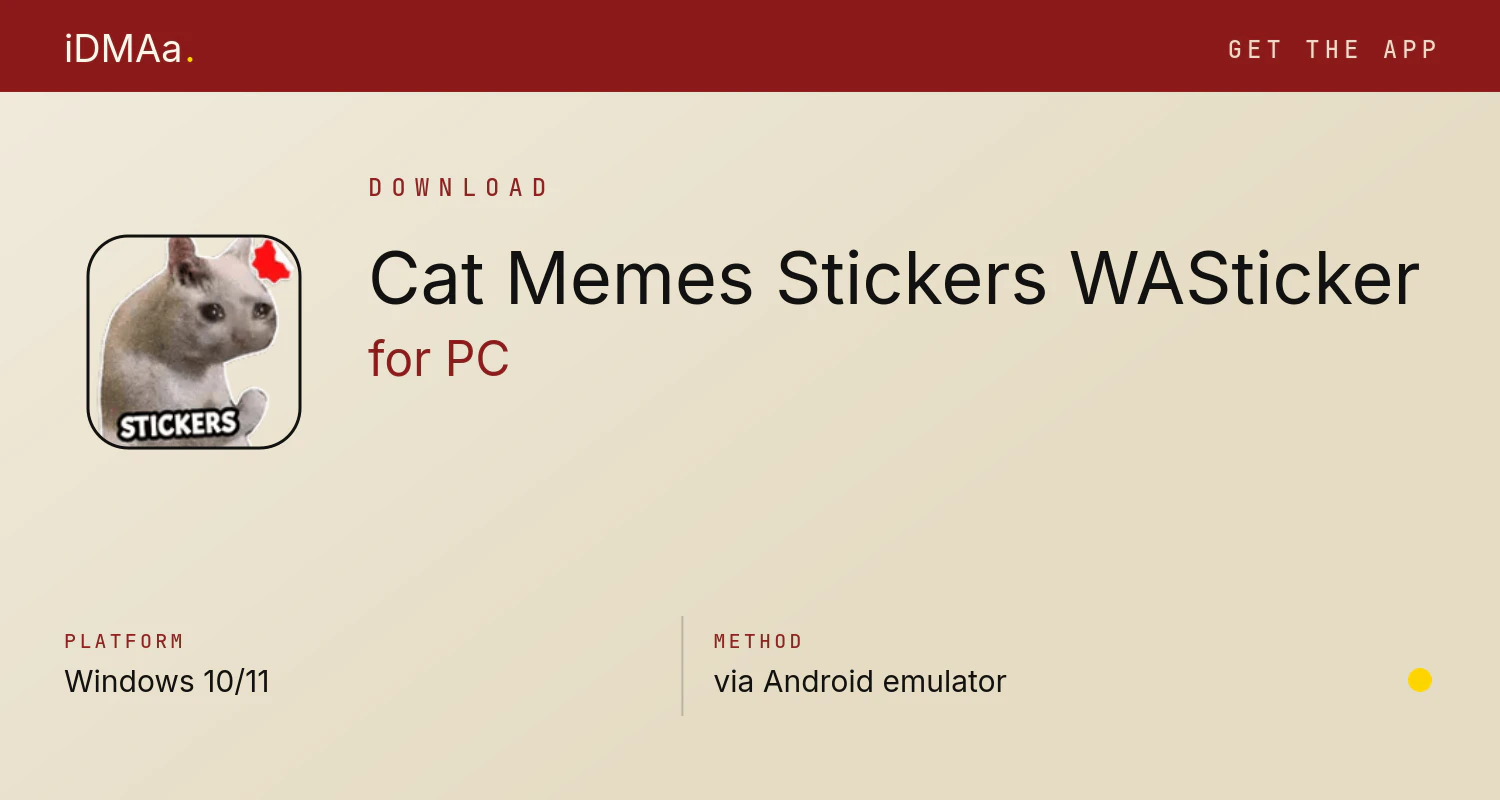 Download Cat Memes Stickers WASticker for PC Download Cat Memes Stickers WASticker for PC