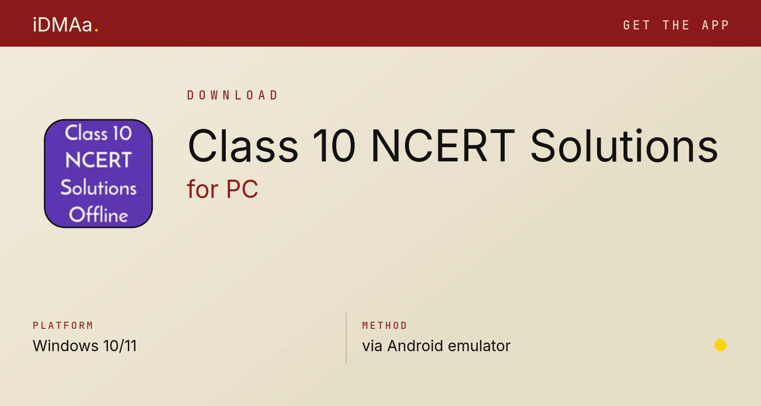 Download Class 10 NCERT Solutions for PC