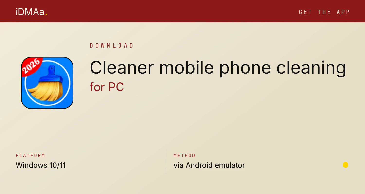Download Cleaner: mobile phone cleaning for PC