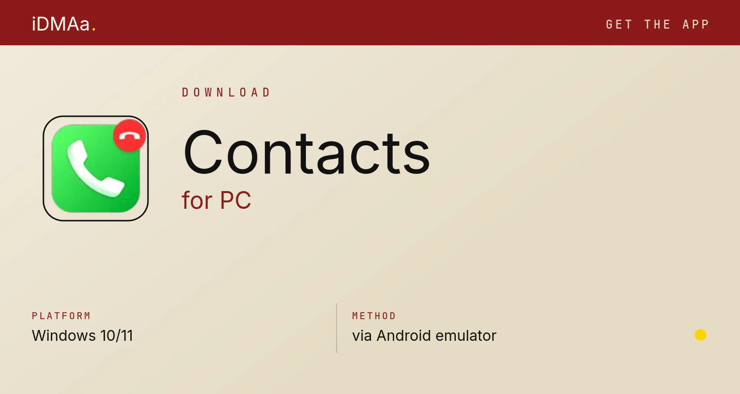 Download Contacts for PC Download Contacts for PC