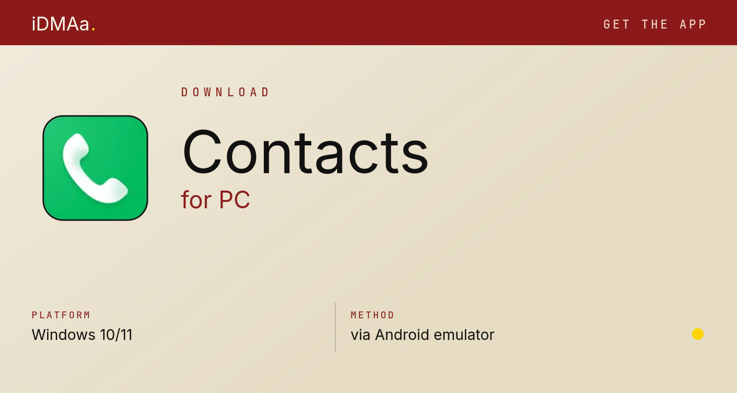 Download Contacts for PC