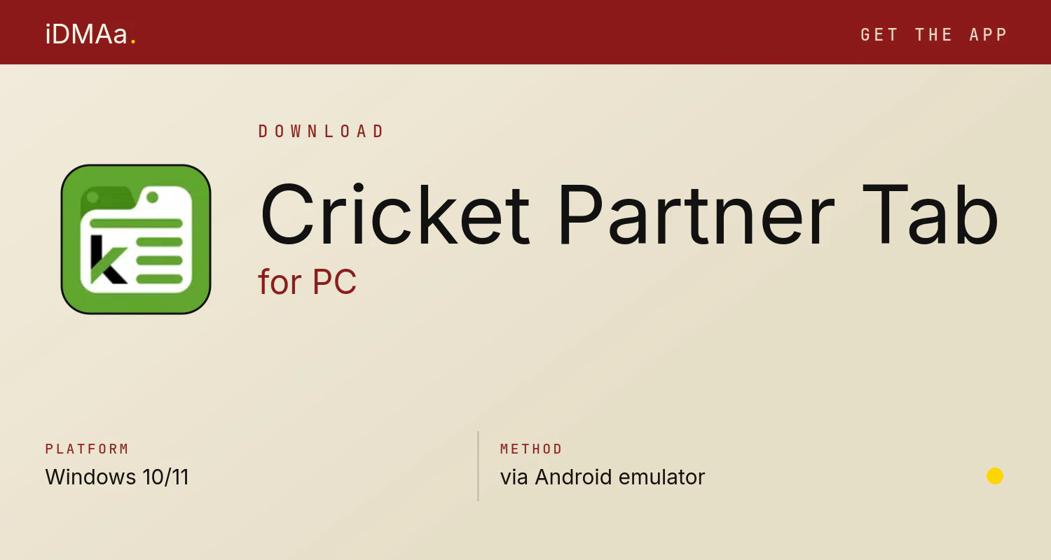 Download Cricket Partner Tab for PC