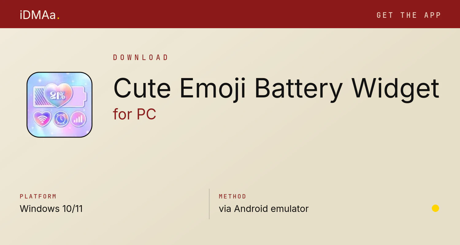 Download Cute Emoji Battery Widget for PC Download Cute Emoji Battery Widget for PC