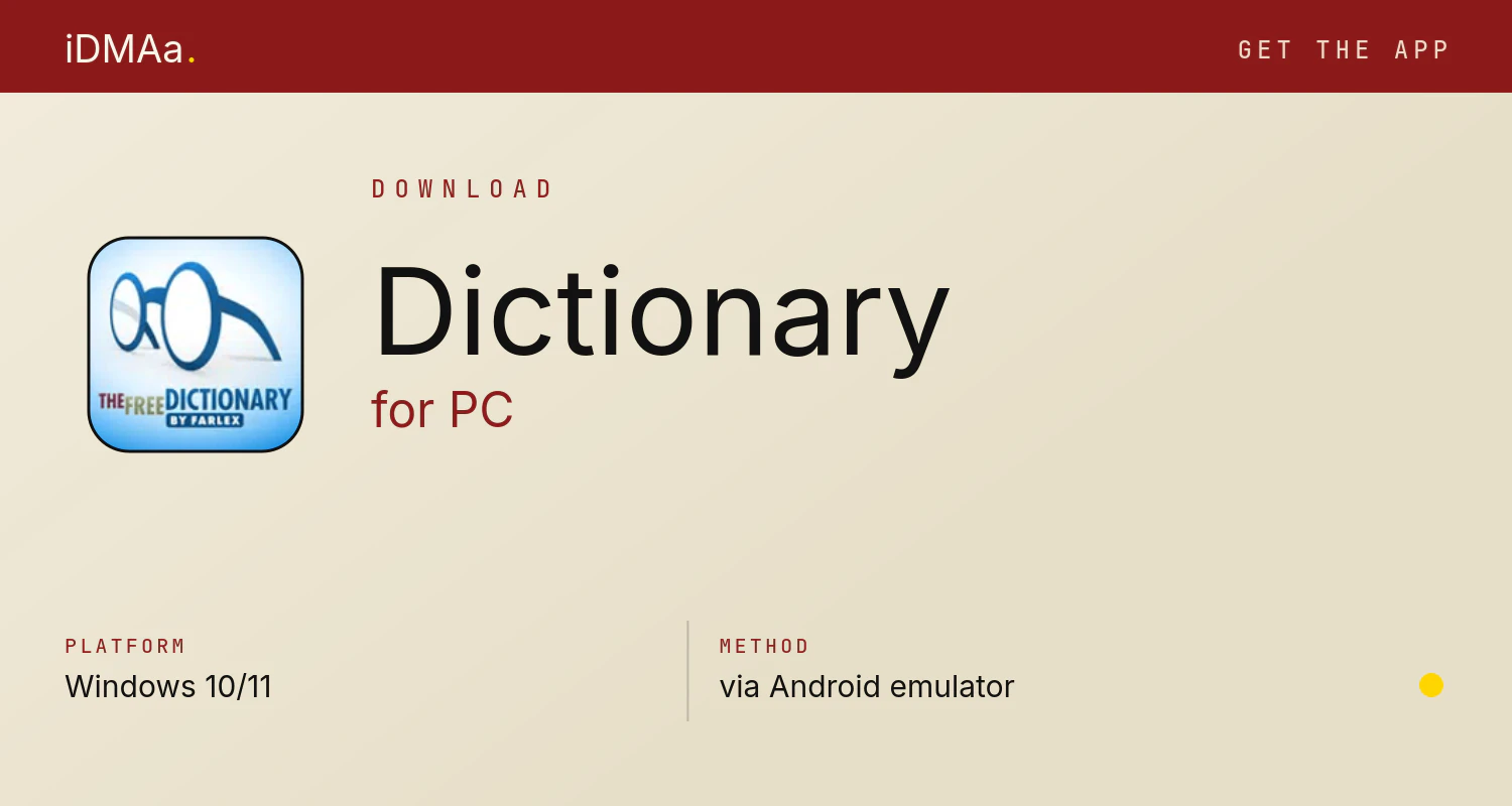 Download Dictionary for PC Download Dictionary for PC