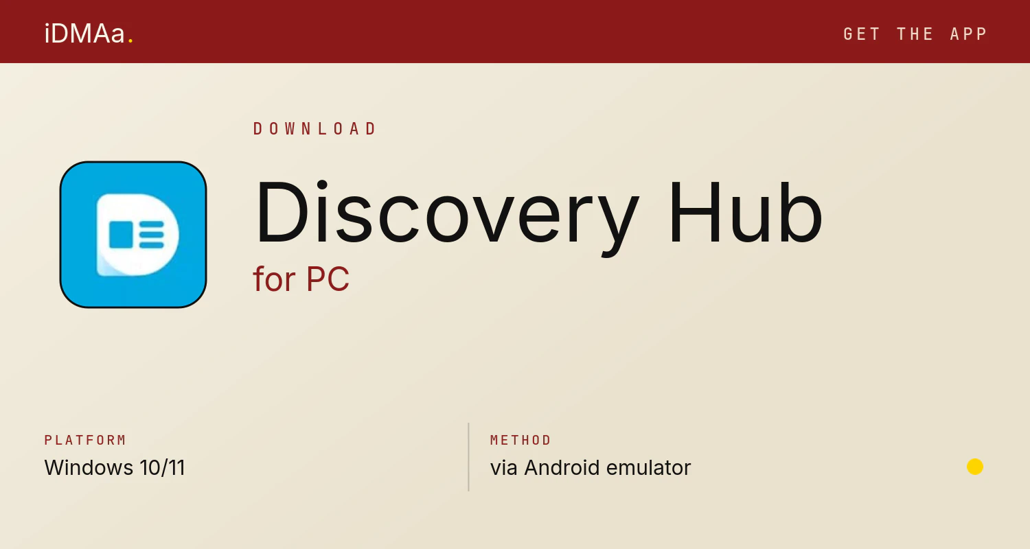 Download Discovery Hub for PC Download Discovery Hub for PC