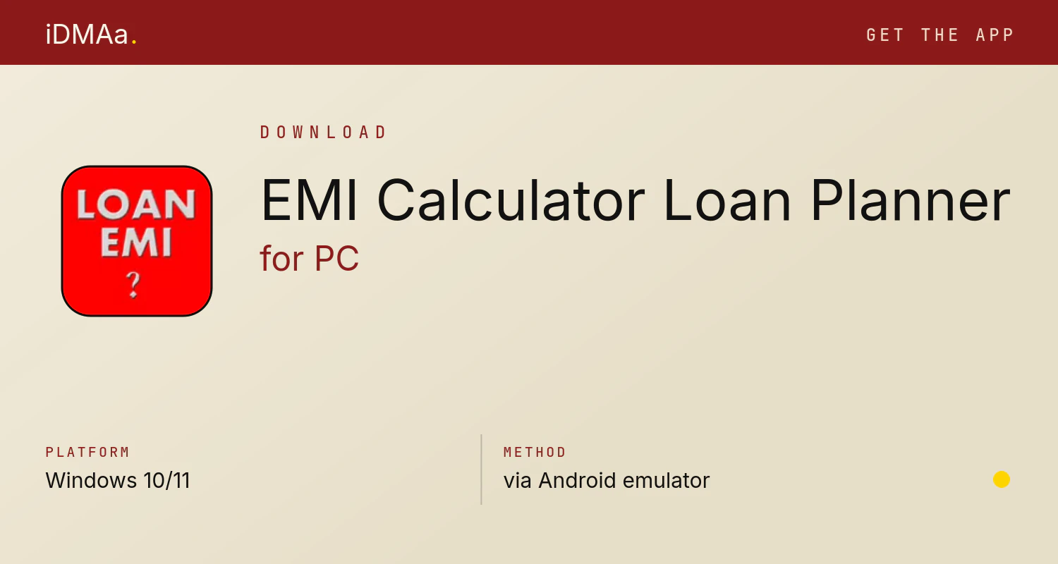 Download EMI Calculator - Loan Planner/ for PC
