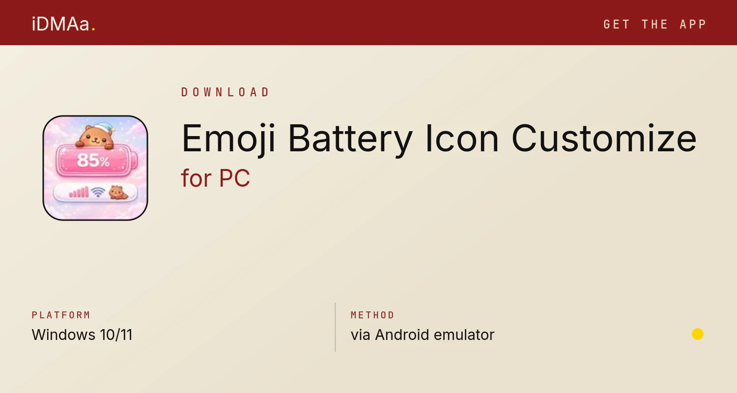 Download Emoji Battery Icon Customize for PC Download Emoji Battery Icon Customize for PC