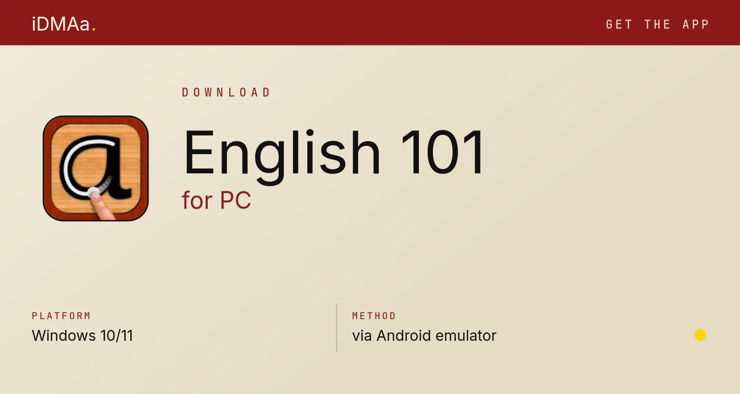 Download English 101 for PC Download English 101 for PC