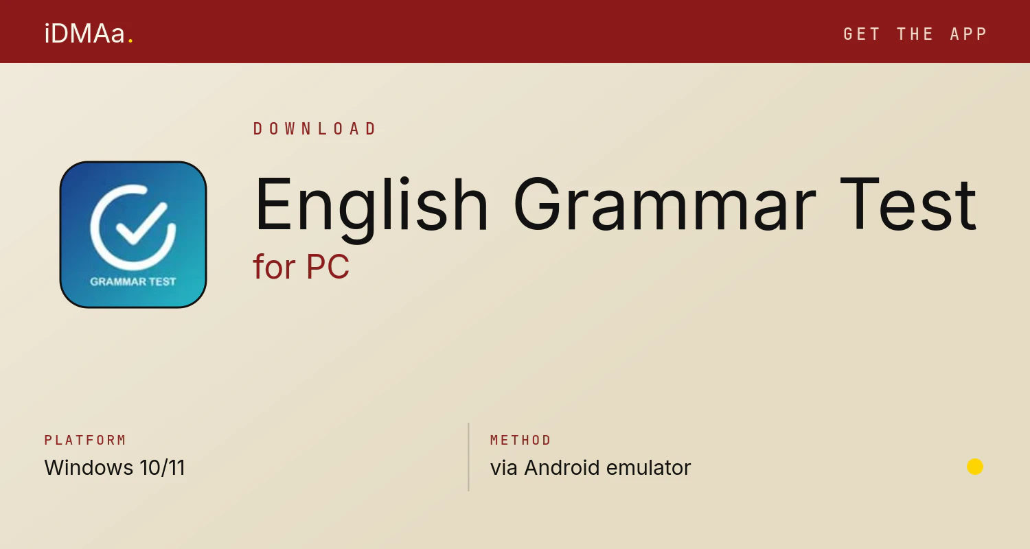 Download English Grammar Test for PC Download English Grammar Test for PC