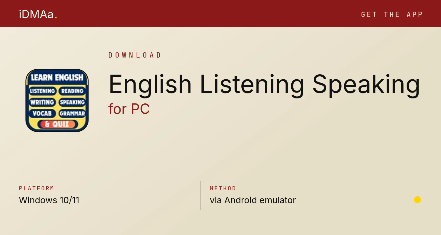 Download English Listening & Speaking for PC