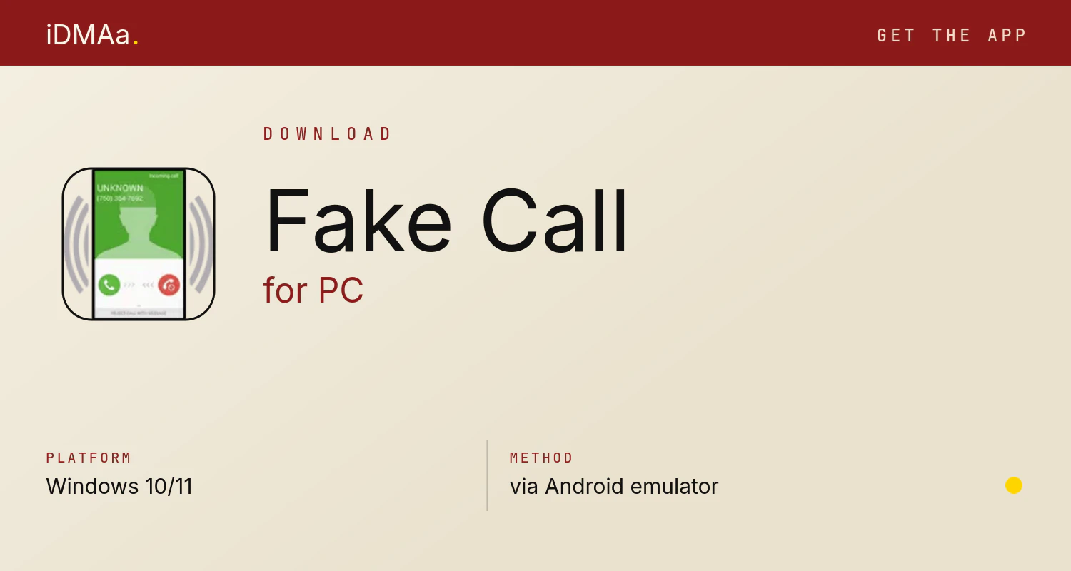 Download Fake Call for PC