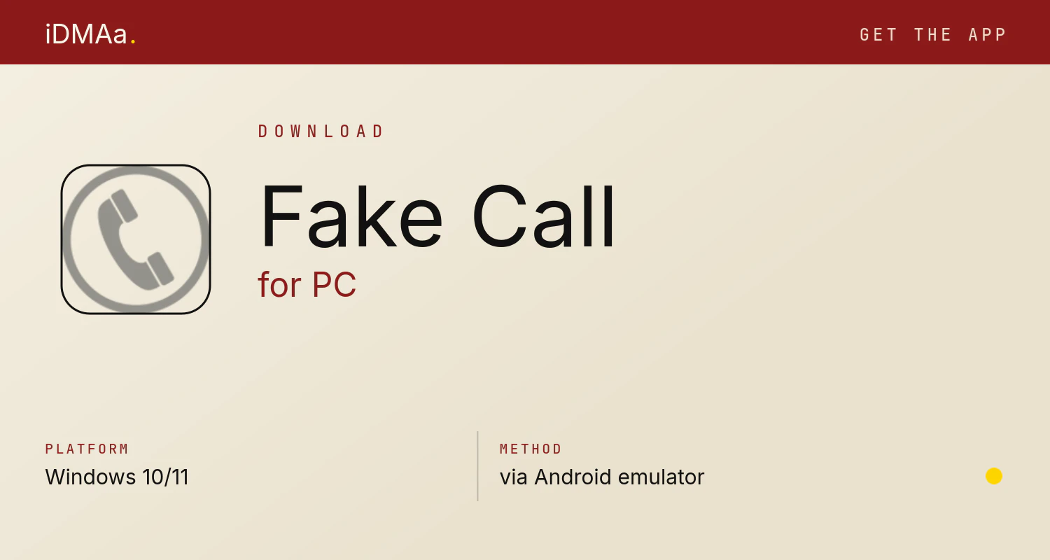 Download Fake Call for PC