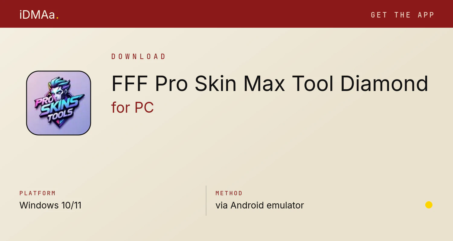Download FFF Pro Skin Max Tool Diamond for PC Download FFF Pro Skin Max Tool Diamond for PC