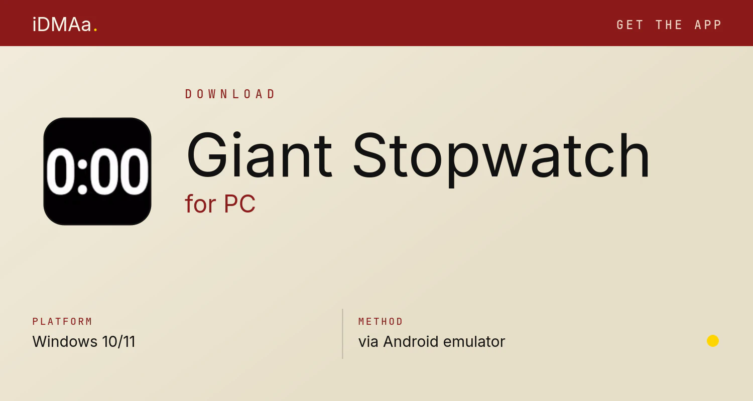 Download Giant Stopwatch for PC