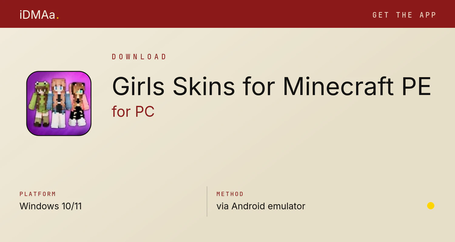 Download Girls Skins for Minecraft PE for PC