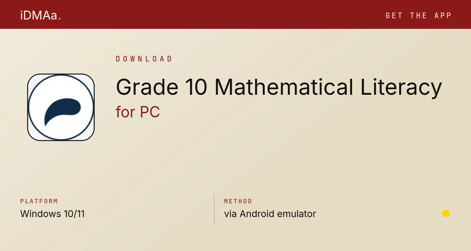 Download Grade 10 Mathematical Literacy for PC Download Grade 10 Mathematical Literacy for PC