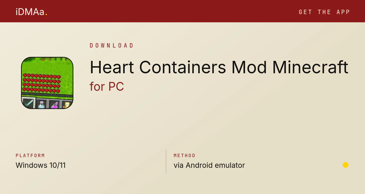 Download Heart Containers Mod Minecraft for PC