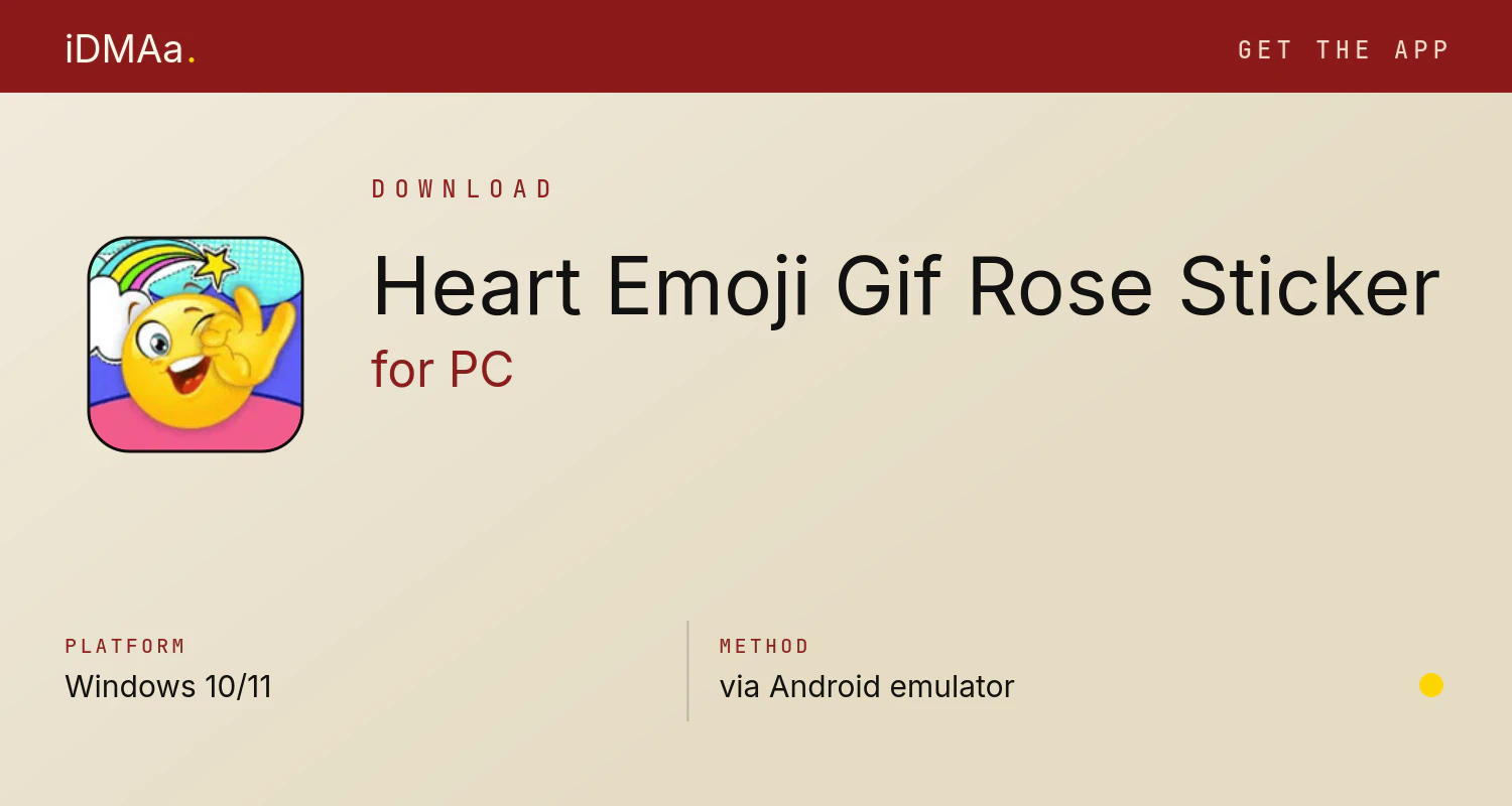 Download Heart Emoji Gif & Rose Sticker for PC