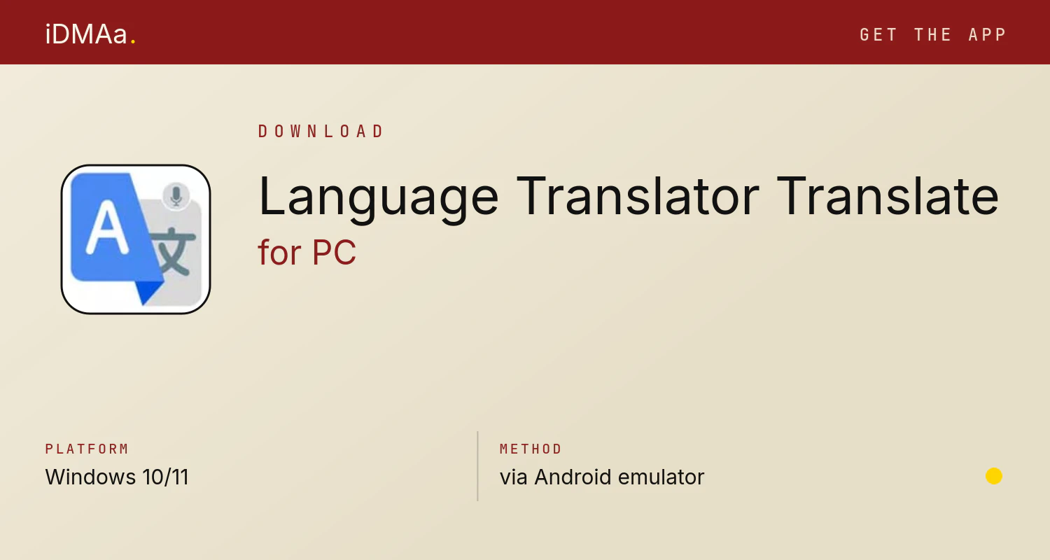 Download Language Translator: Translate for PC