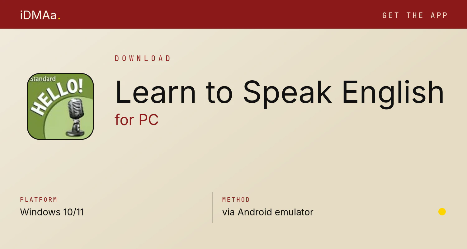Download Learn to Speak English for PC