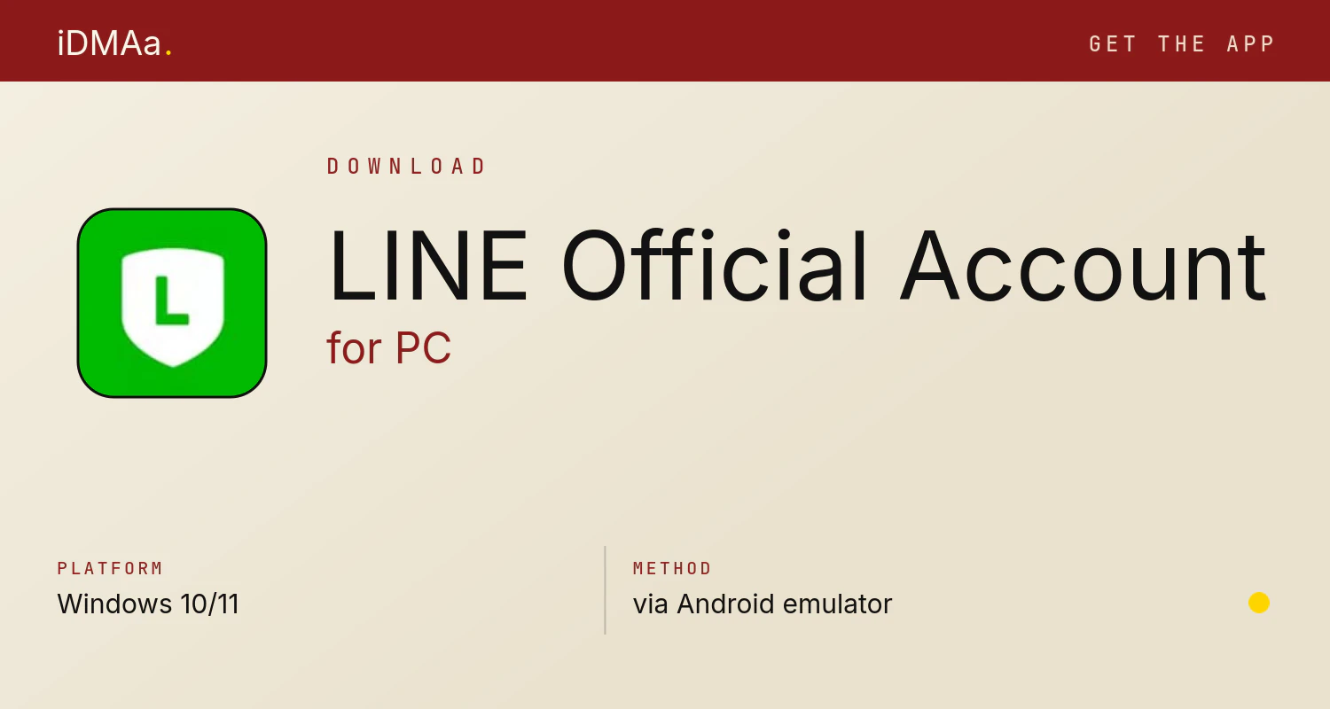 Download LINE Official Account for PC