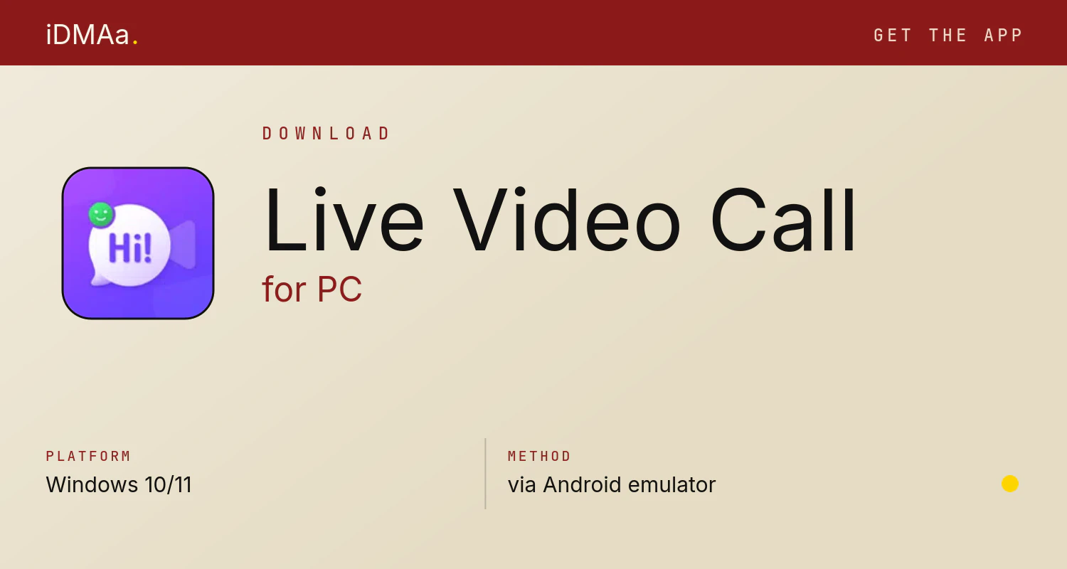 Download Live Video Call for PC Download Live Video Call for PC