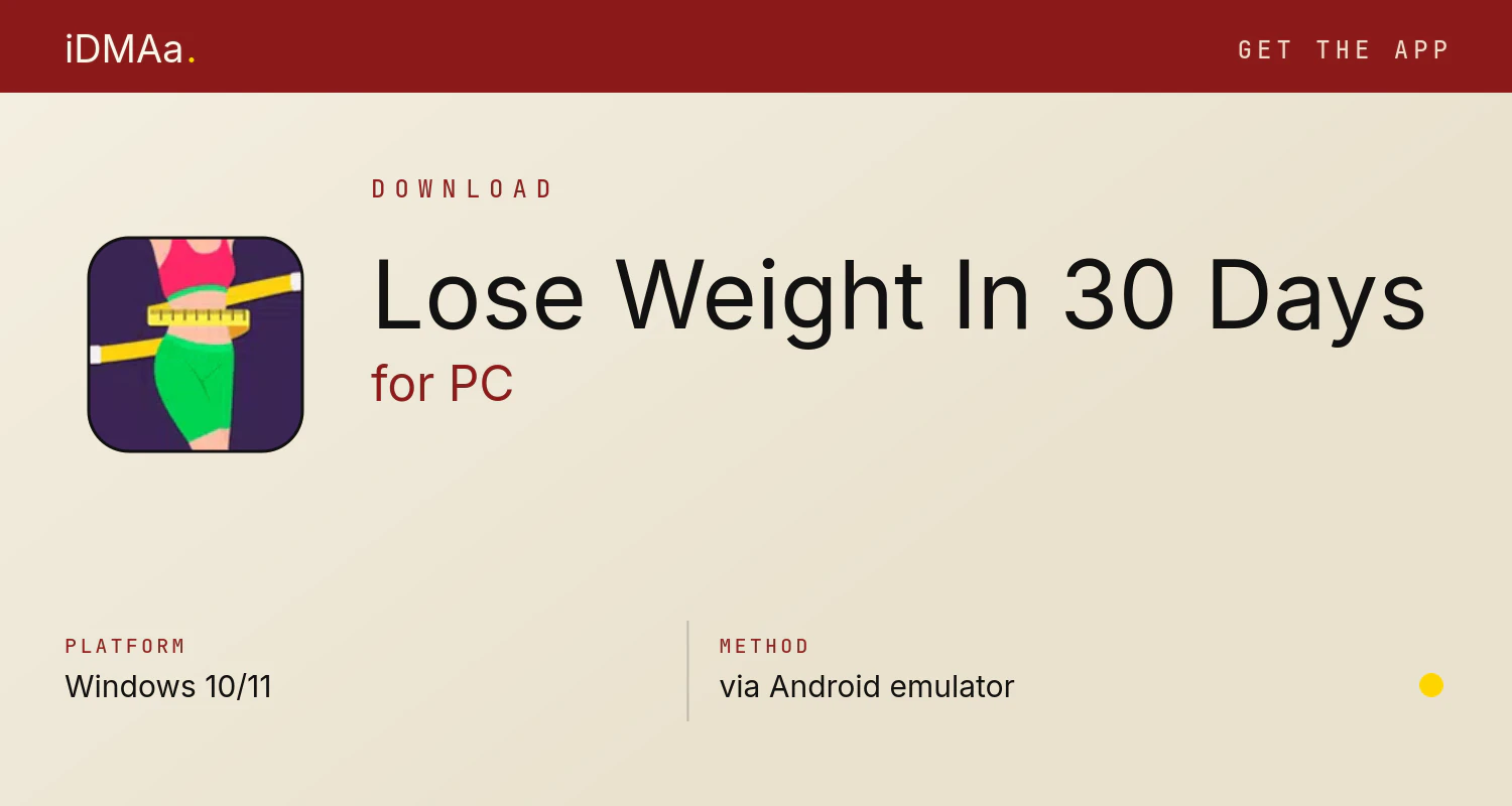 Download Lose Weight In 30 Days for PC