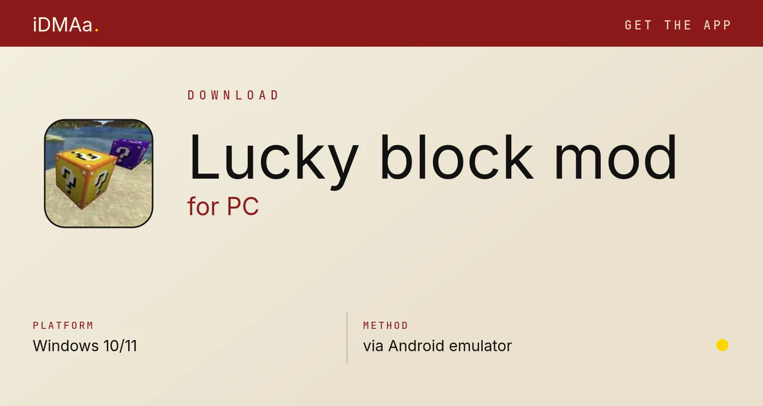 Download Lucky block mod for PC