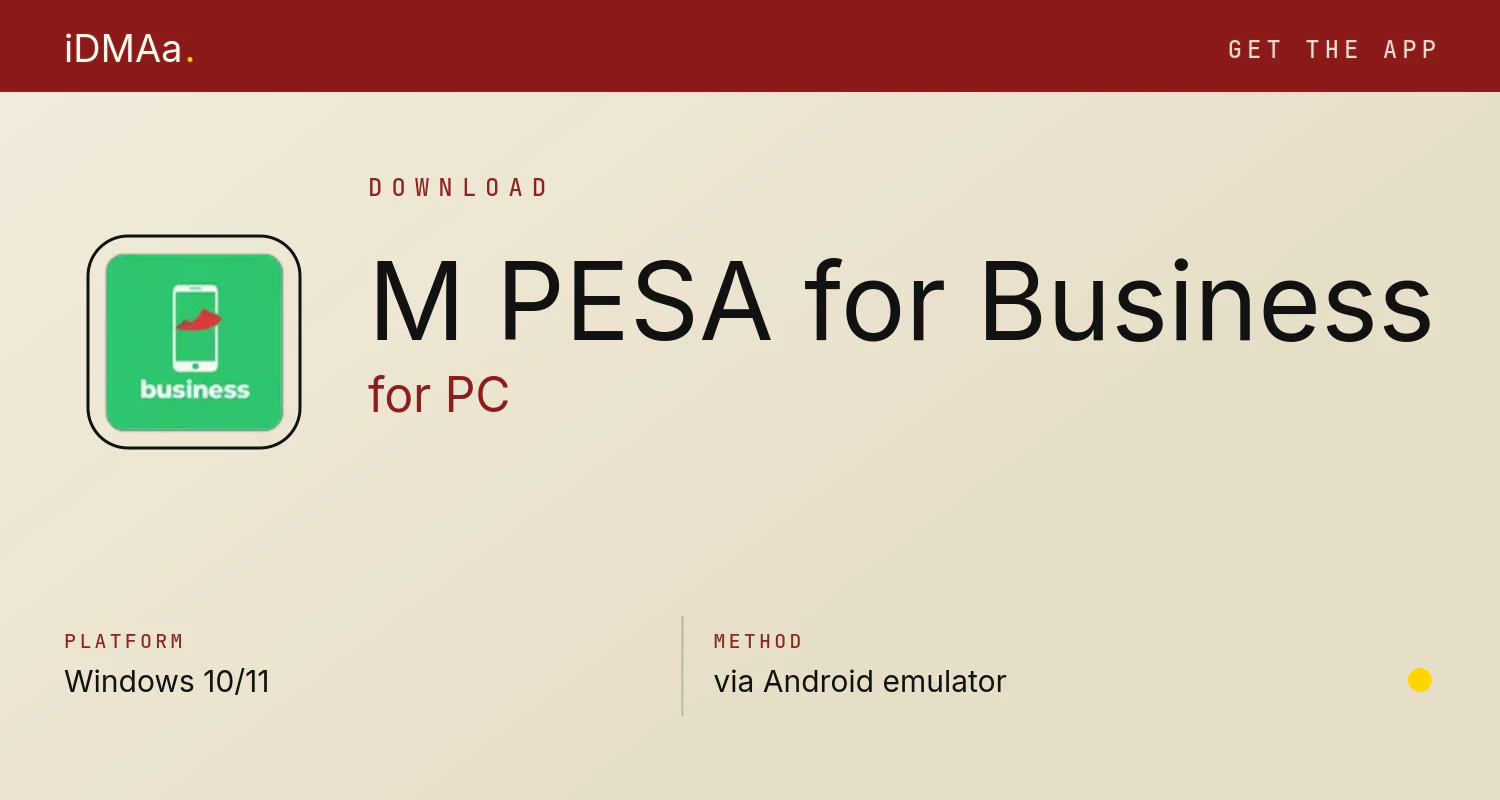 Download M-PESA for Business for PC Download M-PESA for Business for PC