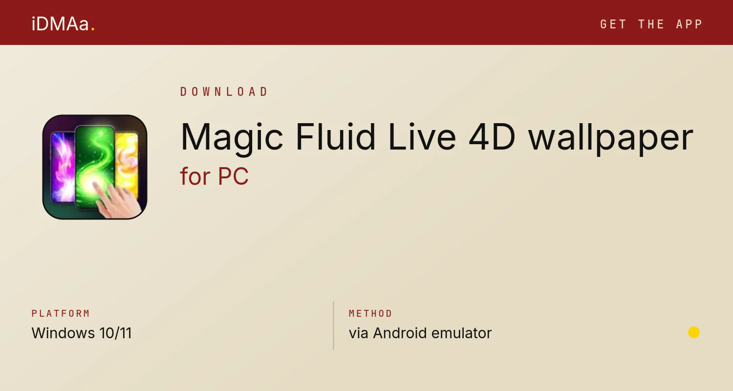 Download Magic Fluid: Live 4D wallpaper for PC
