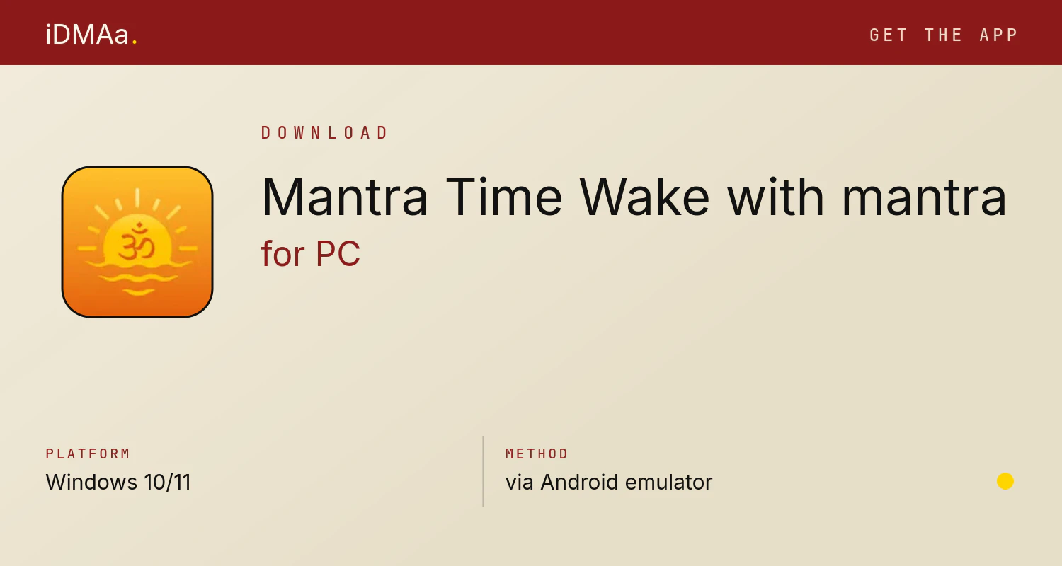 Download Mantra Time - Wake with mantra for PC Download Mantra Time - Wake with mantra for PC