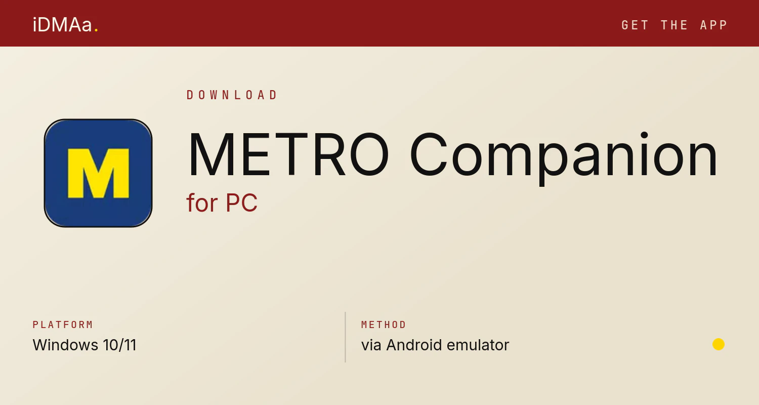 Download METRO Companion for PC