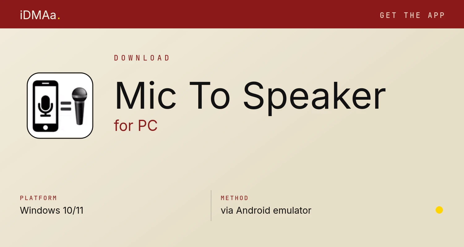 Download Mic To Speaker for PC Download Mic To Speaker for PC