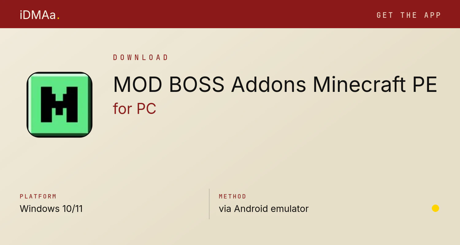 Download MOD-BOSS: Addons Minecraft PE for PC Download MOD-BOSS: Addons Minecraft PE for PC