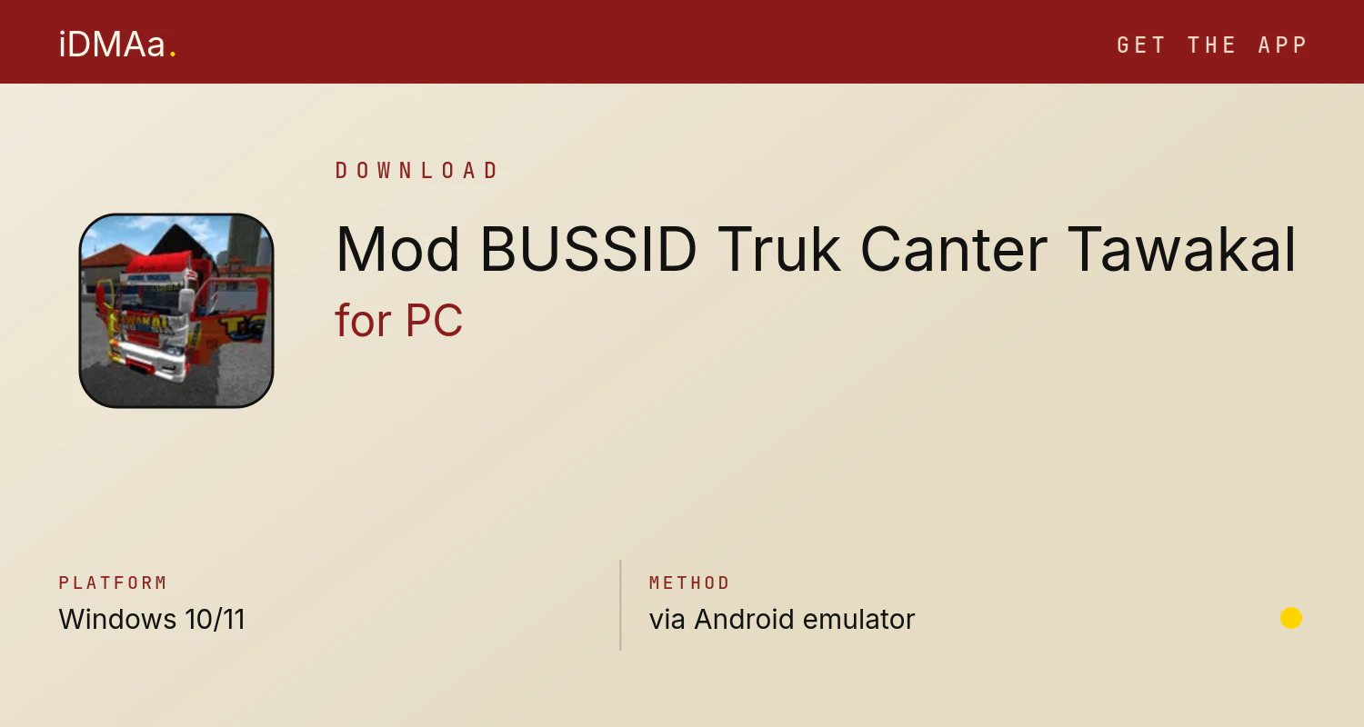 Download Mod BUSSID Truk Canter Tawakal for PC Download Mod BUSSID Truk Canter Tawakal for PC