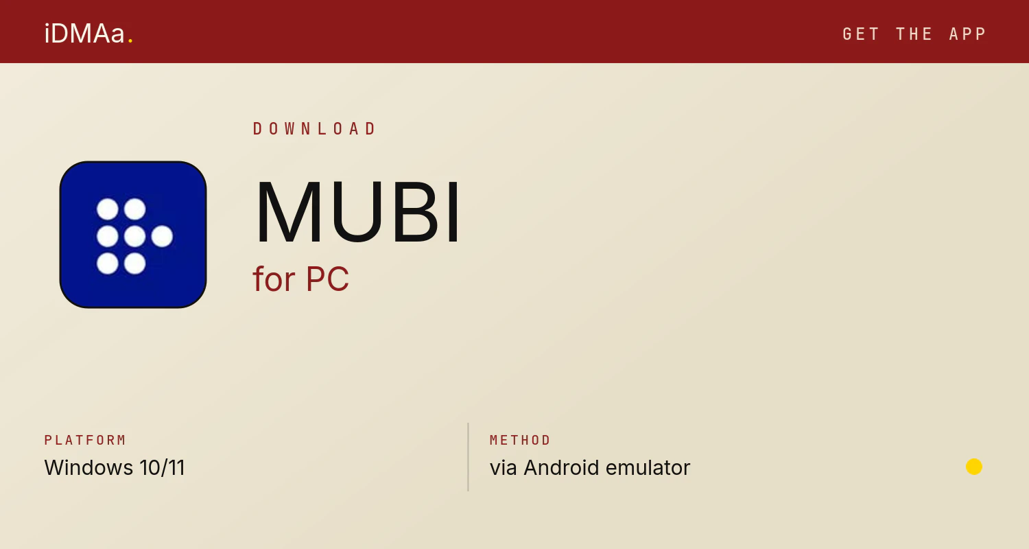 Download MUBI for PC Download MUBI for PC