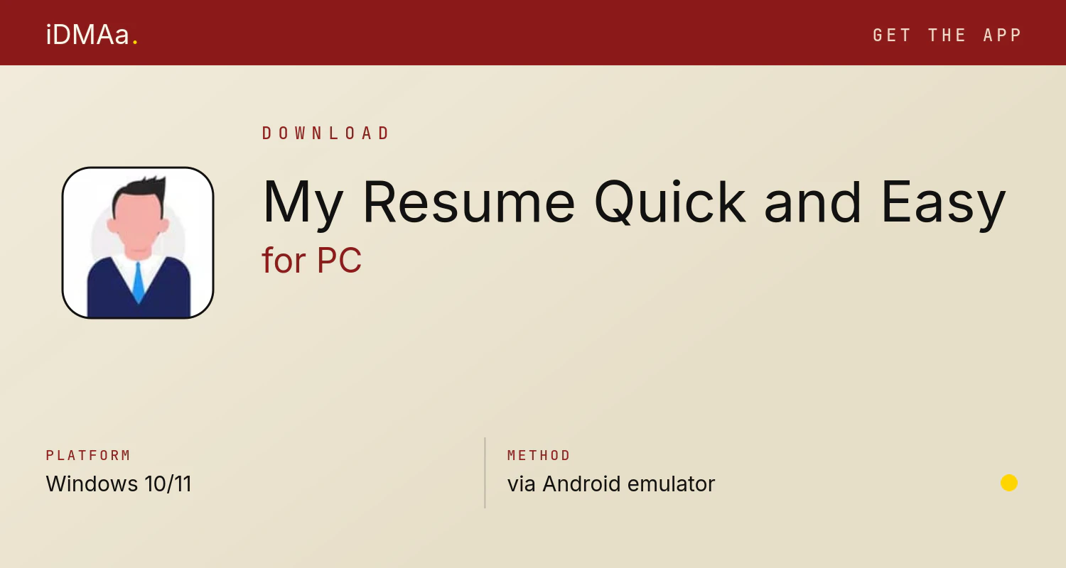 Download My Resume: Quick and Easy for PC Download My Resume: Quick and Easy for PC