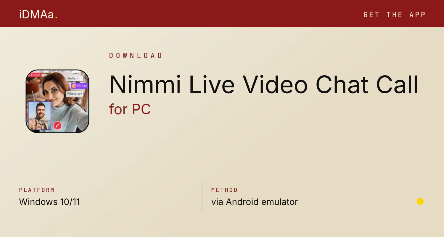 Download Nimmi Live Video Chat & Call for PC Download Nimmi Live Video Chat & Call for PC