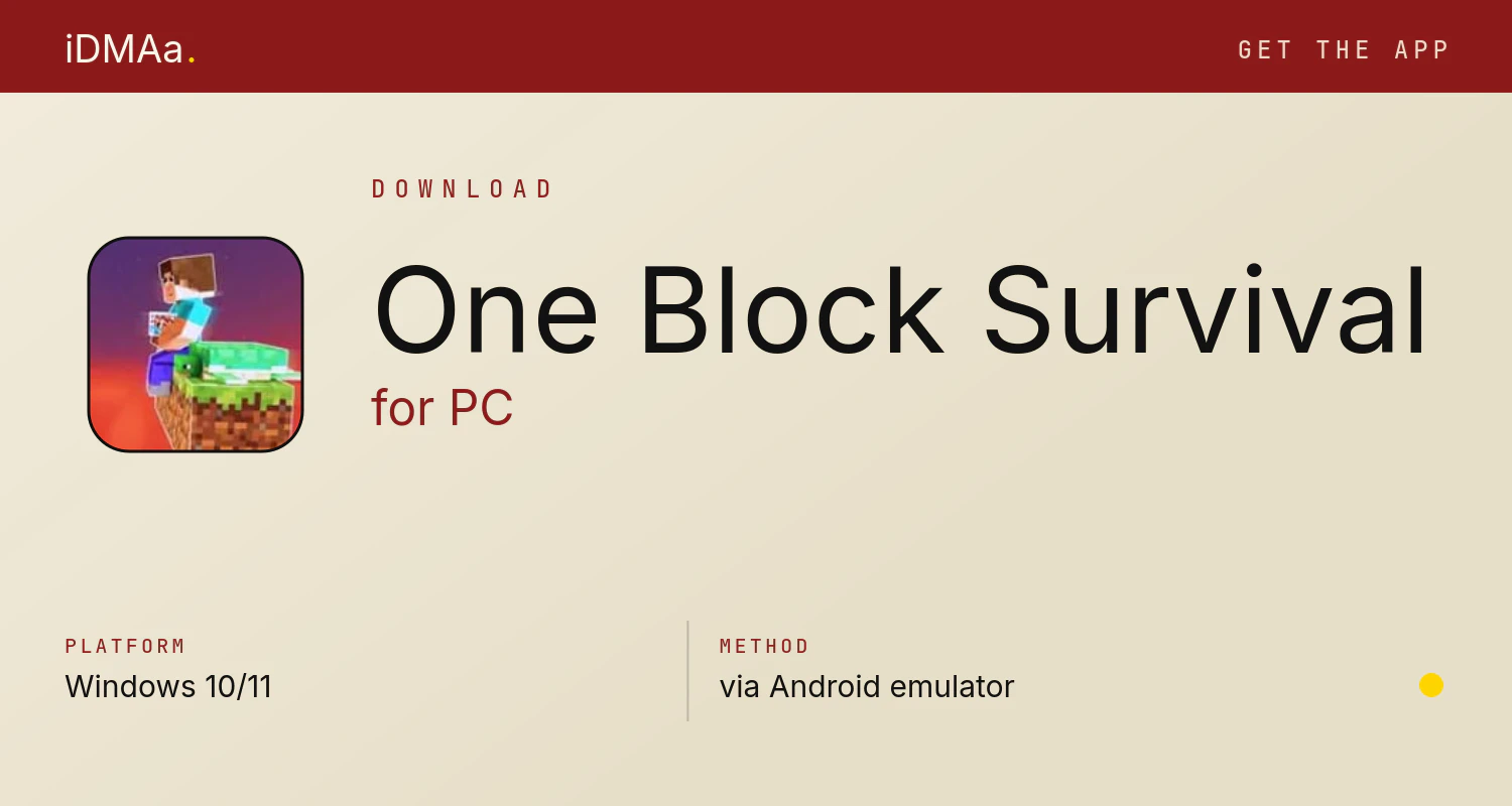 Download One Block Survival for PC Download One Block Survival for PC