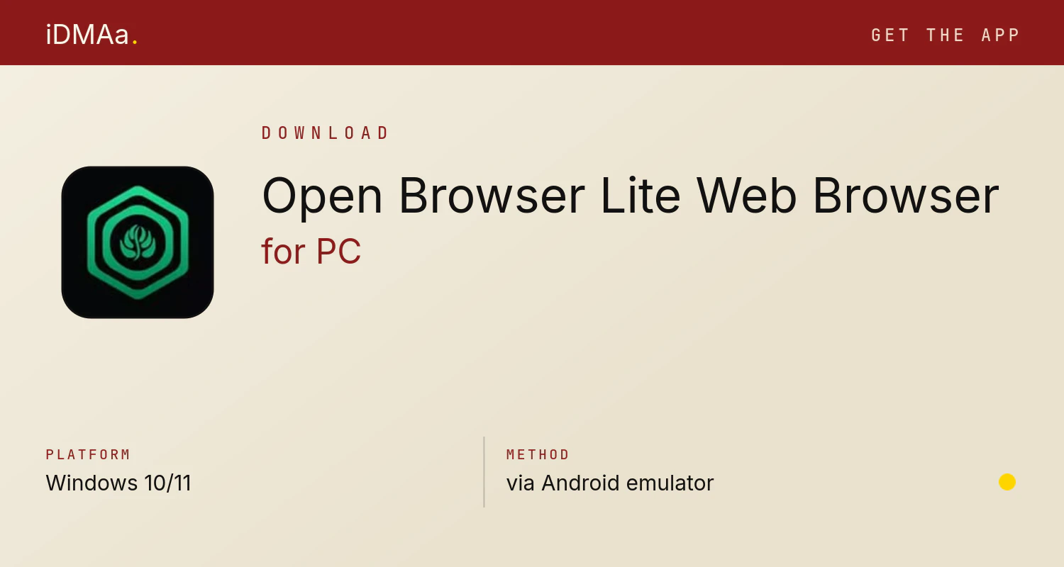 Download Open Browser Lite-Web Browser for PC