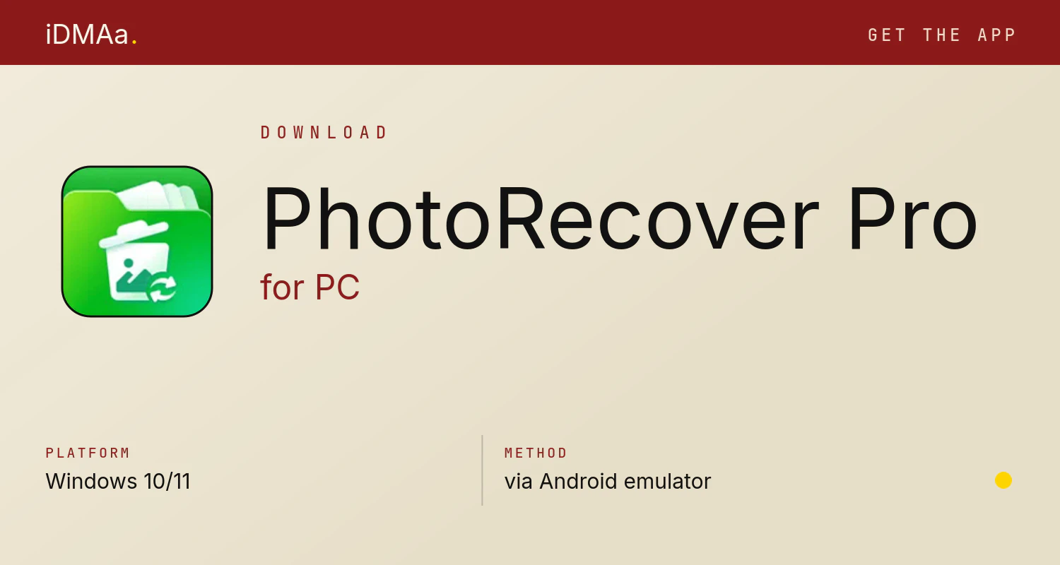 Download PhotoRecover Pro for PC