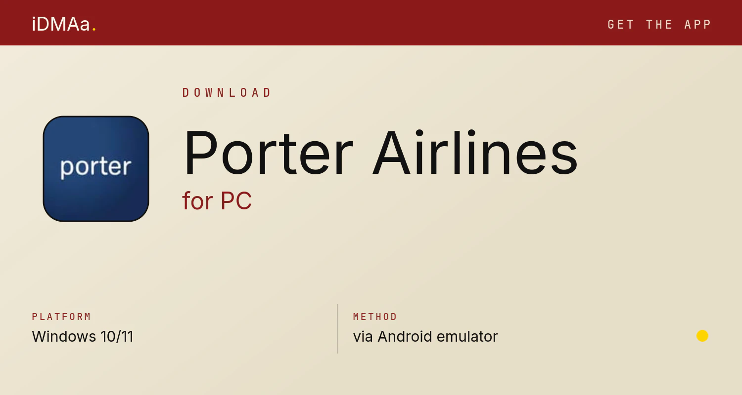 Download Porter Airlines for PC