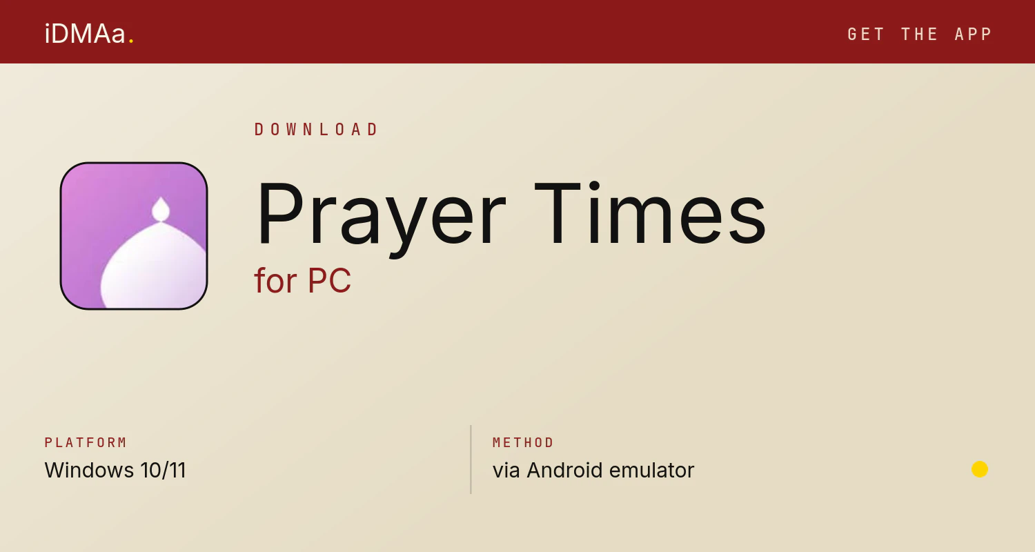 Download Prayer Times for PC